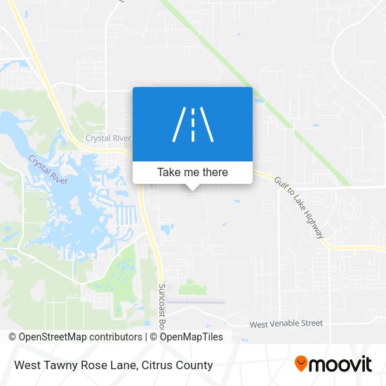 West Tawny Rose Lane map