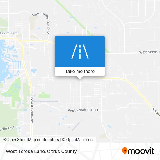 West Teresa Lane map