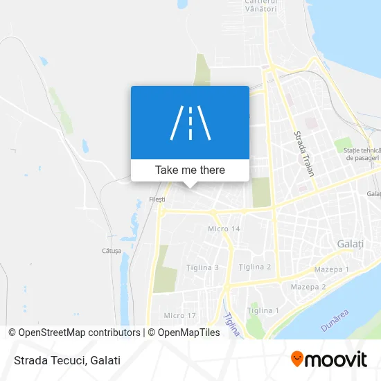 Strada Tecuci map