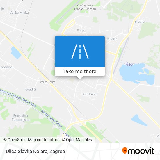 Ulica Slavka Kolara map