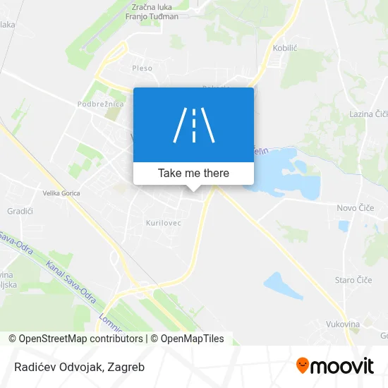 Radićev Odvojak map