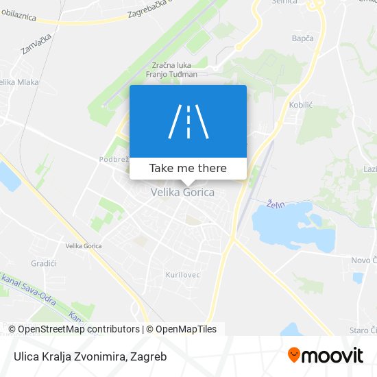 Ulica Kralja Zvonimira map