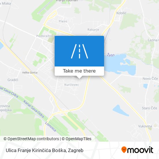 Ulica Franje Kirinčića Boška map