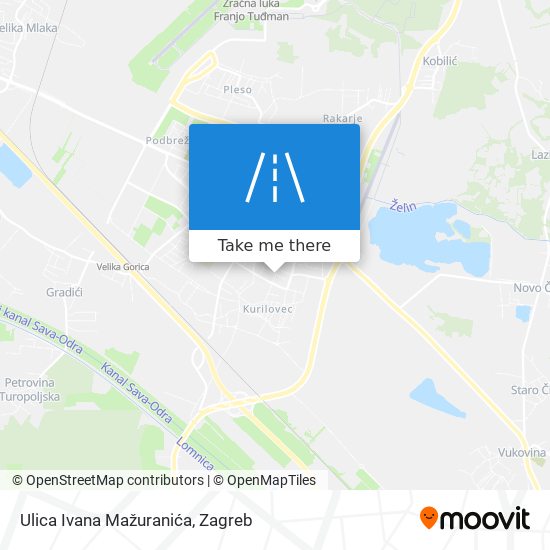 Ulica Ivana Mažuranića map