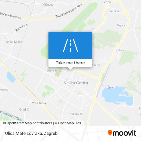 Ulica Mate Lovraka map