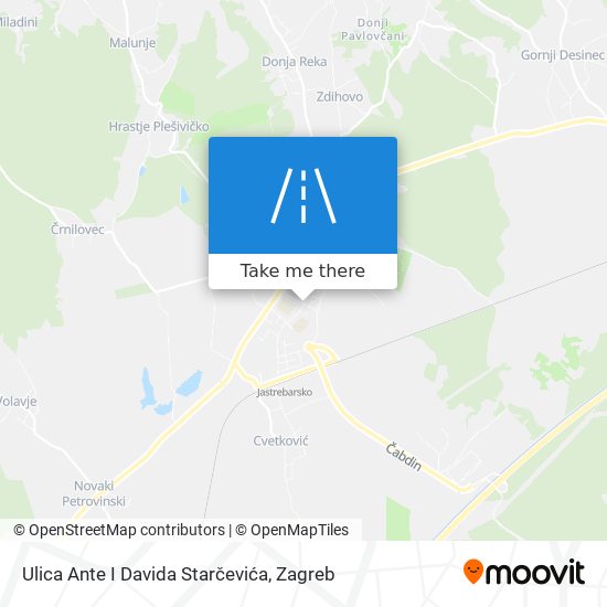 Ulica Ante I Davida Starčevića map