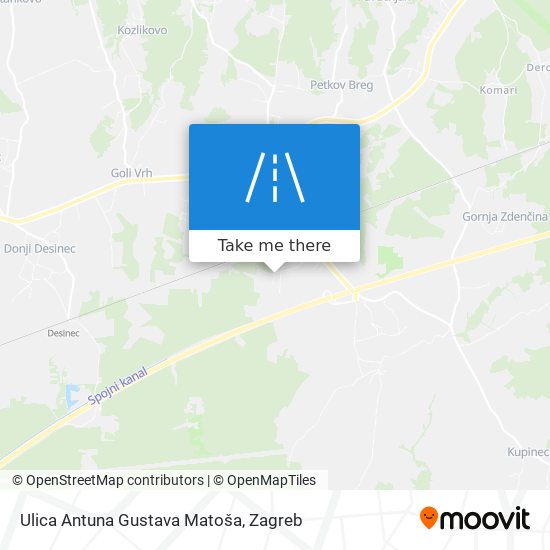 Ulica Antuna Gustava Matoša map