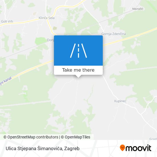 Ulica Stjepana Šimanoviča map