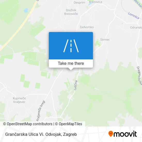 Grančarska Ulica Vi. Odvojak map
