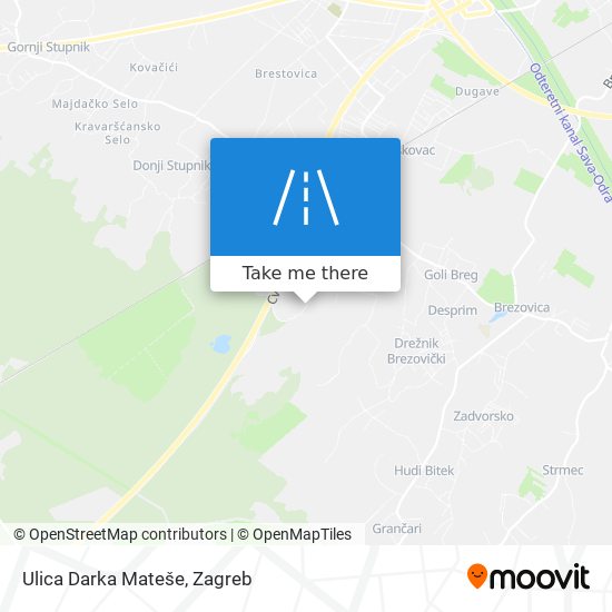 Ulica Darka Mateše map