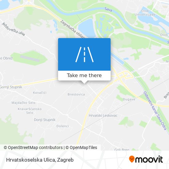 Hrvatskoselska Ulica map