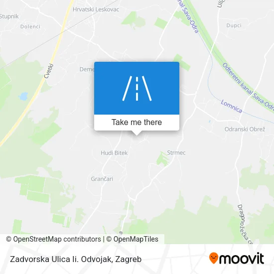 Zadvorska Ulica Ii. Odvojak map