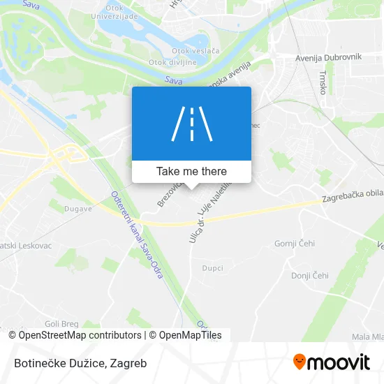 Botinečke Dužice map