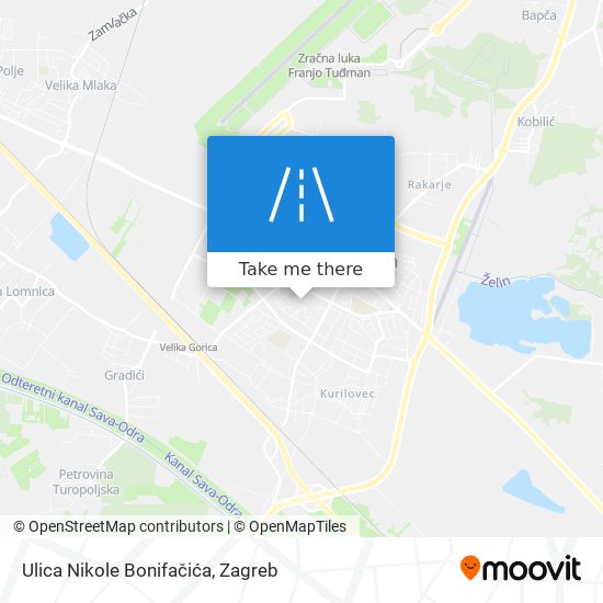 Ulica Nikole Bonifačića map