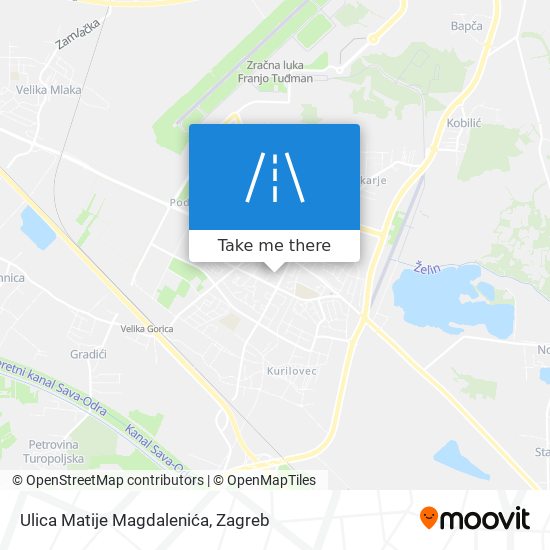 Ulica Matije Magdalenića map