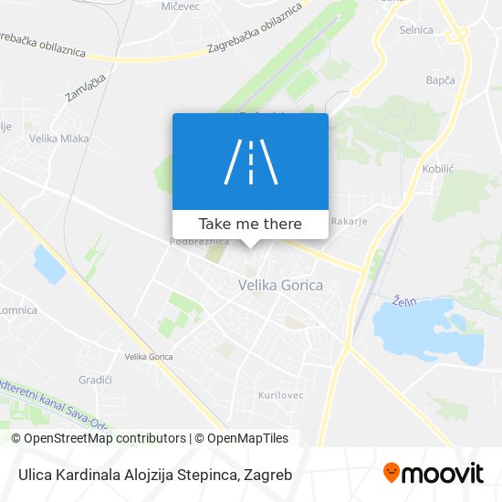 Ulica Kardinala Alojzija Stepinca map