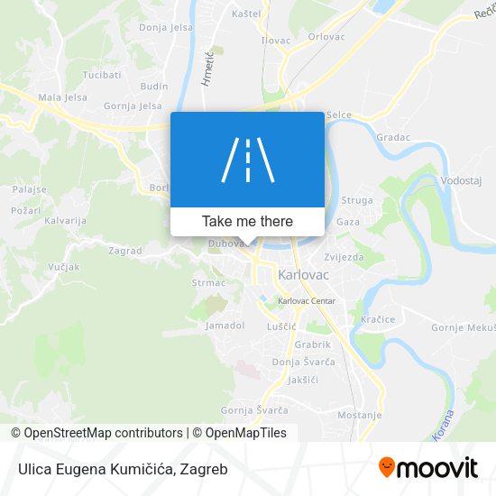 Ulica Eugena Kumičića map