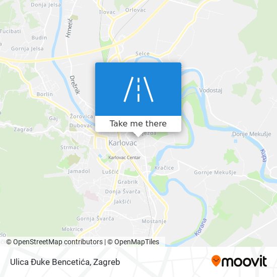 Ulica Đuke Bencetića map