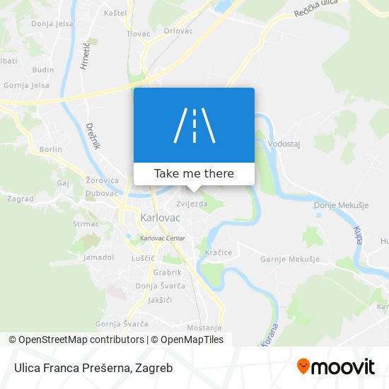 Ulica Franca Prešerna map