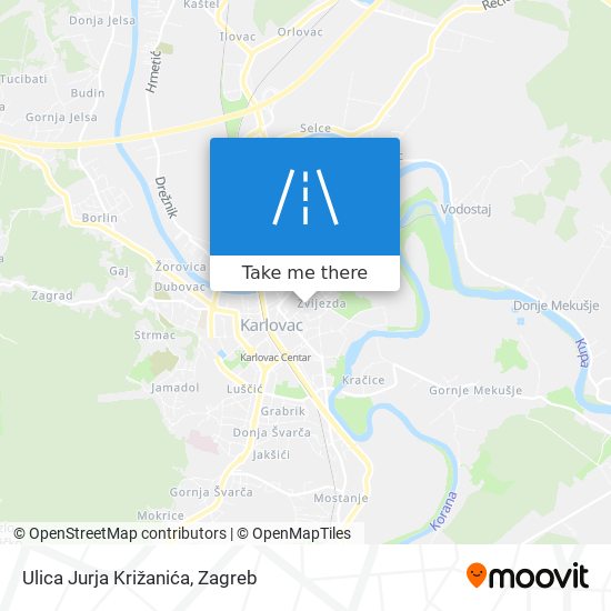 Ulica Jurja Križanića map