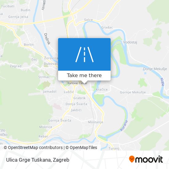 Ulica Grge Tuškana map