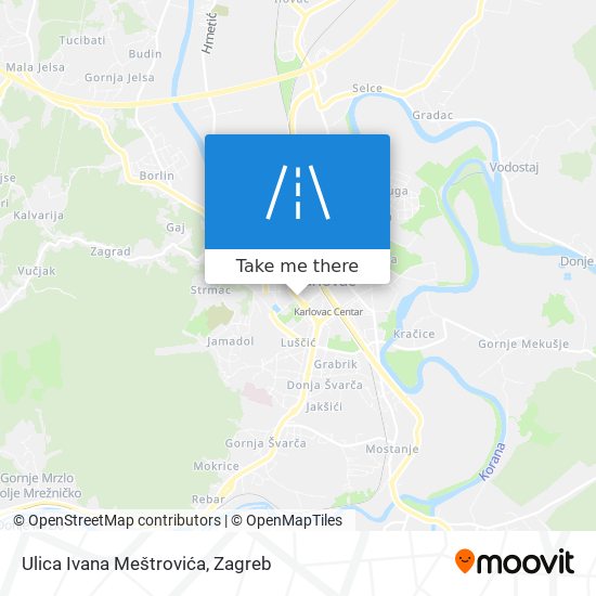 Ulica Ivana Meštrovića map