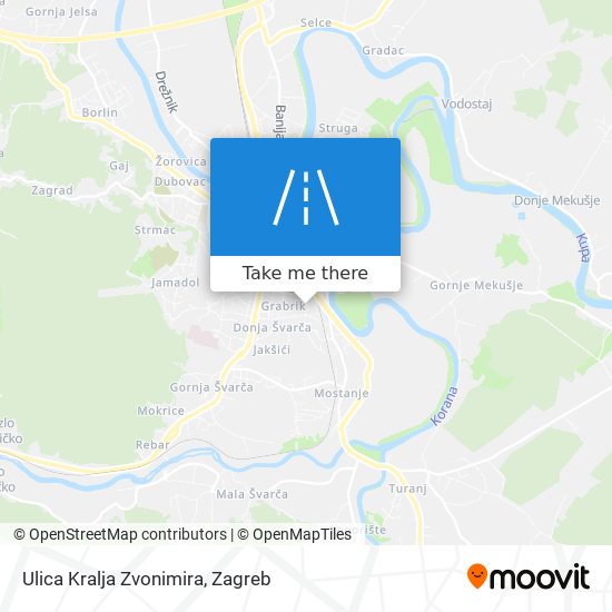 Ulica Kralja Zvonimira map