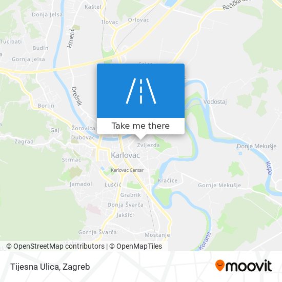 Tijesna Ulica map