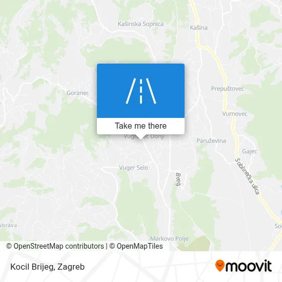 Kocil Brijeg map