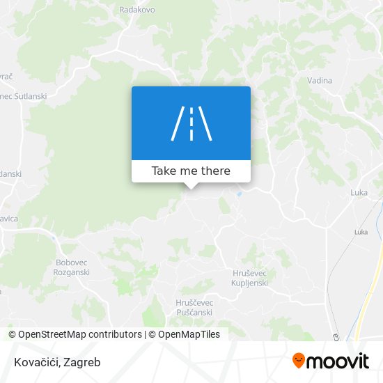 Kovačići map