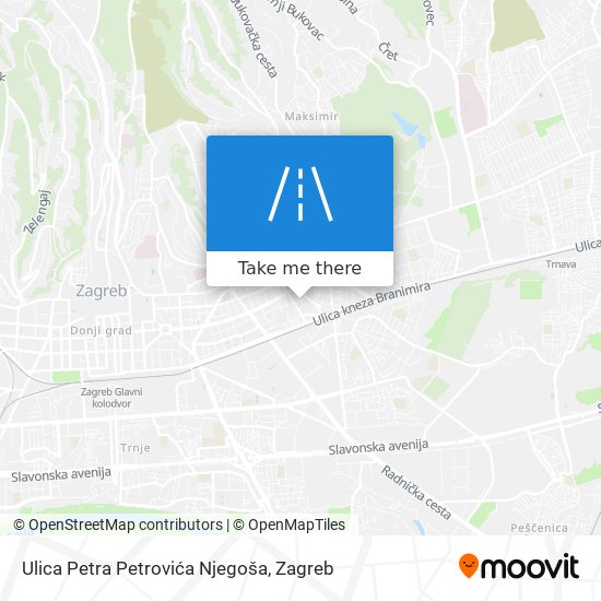 Ulica Petra Petrovića Njegoša map