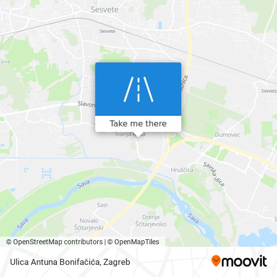 Ulica Antuna Bonifačića map