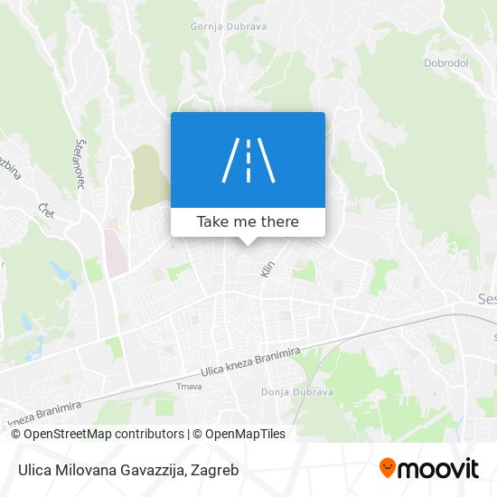 Ulica Milovana Gavazzija map