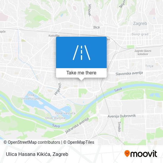 Ulica Hasana Kikića map