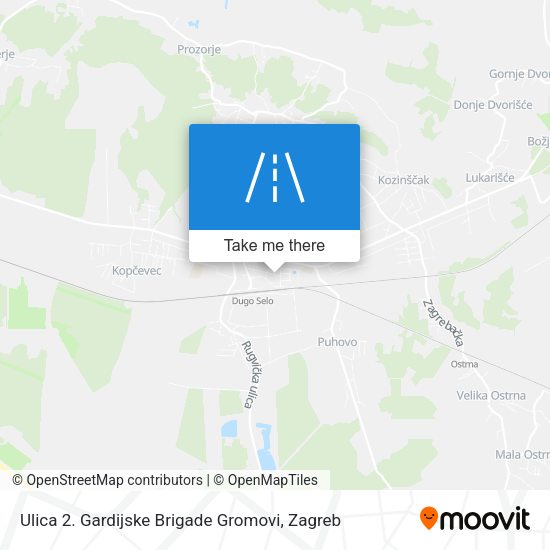 Ulica 2. Gardijske Brigade Gromovi map