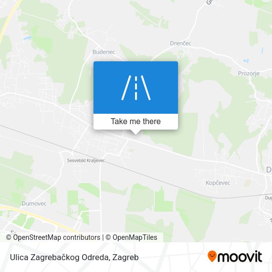 Ulica Zagrebačkog Odreda map