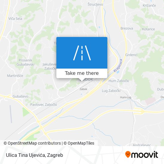 Ulica Tina Ujevića map