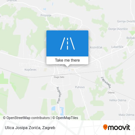 Ulica Josipa Zorića map