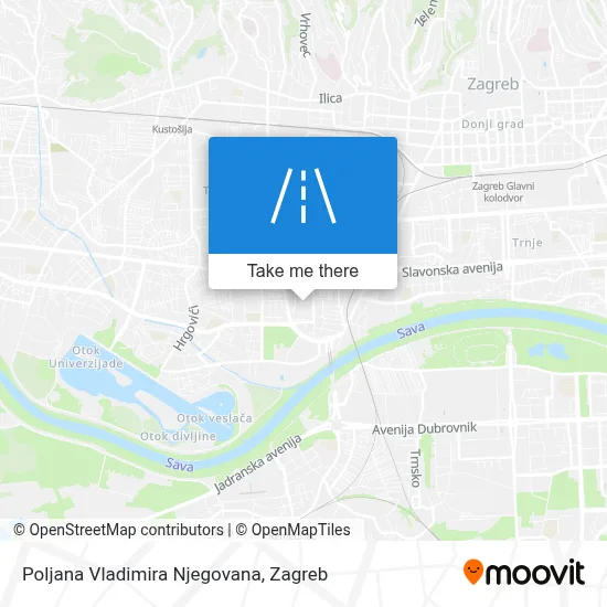 Poljana Vladimira Njegovana map