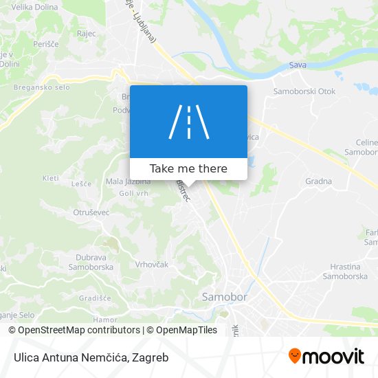 Ulica Antuna Nemčića map