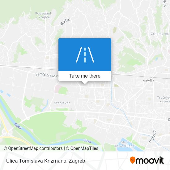 Ulica Tomislava Krizmana map