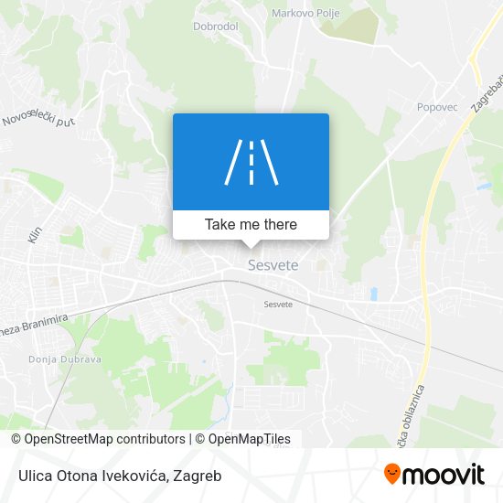Ulica Otona Ivekovića map