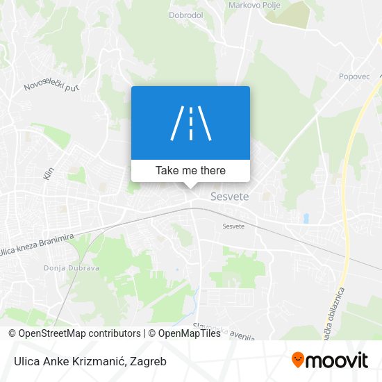 Ulica Anke Krizmanić map