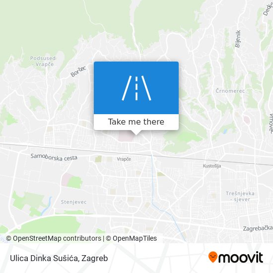 Ulica Dinka Sušića map