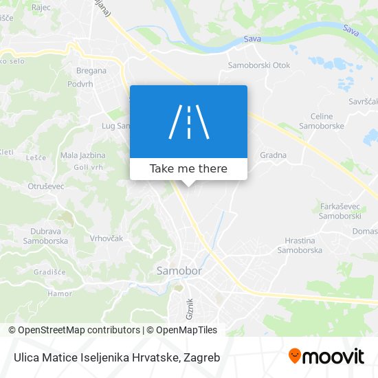 Ulica Matice Iseljenika Hrvatske map