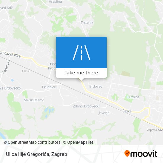 Ulica Ilije Gregorića map