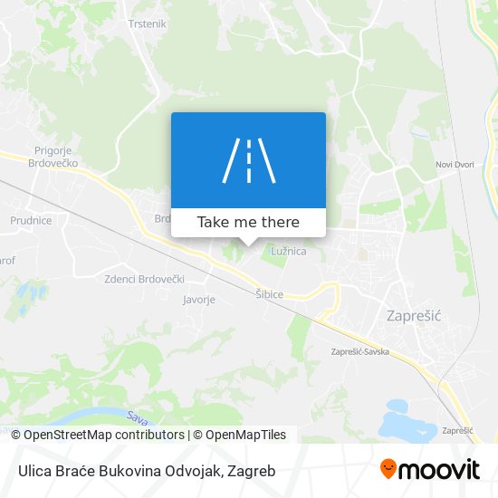 Ulica Braće Bukovina Odvojak map