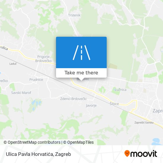 Ulica Pavla Horvatića map