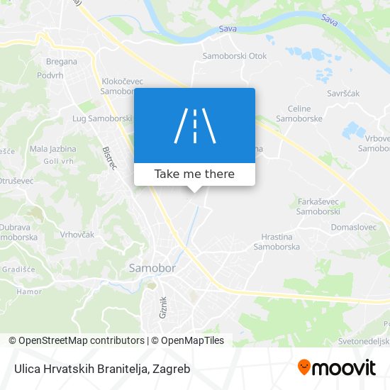 Ulica Hrvatskih Branitelja map