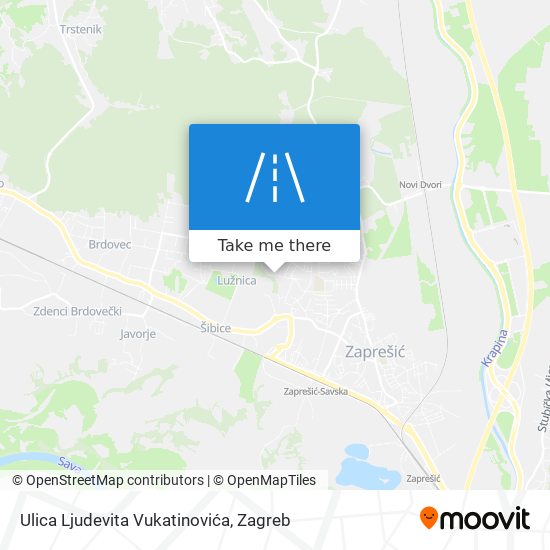 Ulica Ljudevita Vukatinovića map